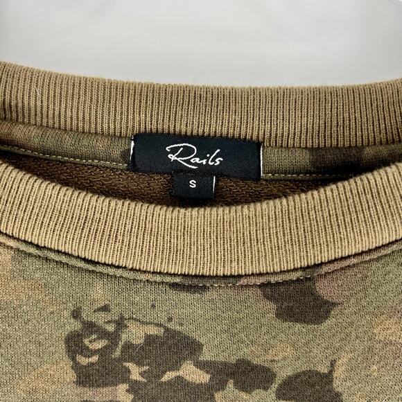 Rails Reeves Camo Pullover Crewneck Sweatshirt Size Small - Picture 4 of 13